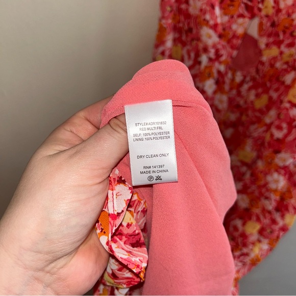 ASTR the Label Floral Cinched Bust Cutout Center Midi Dress - Picture 5 of 5